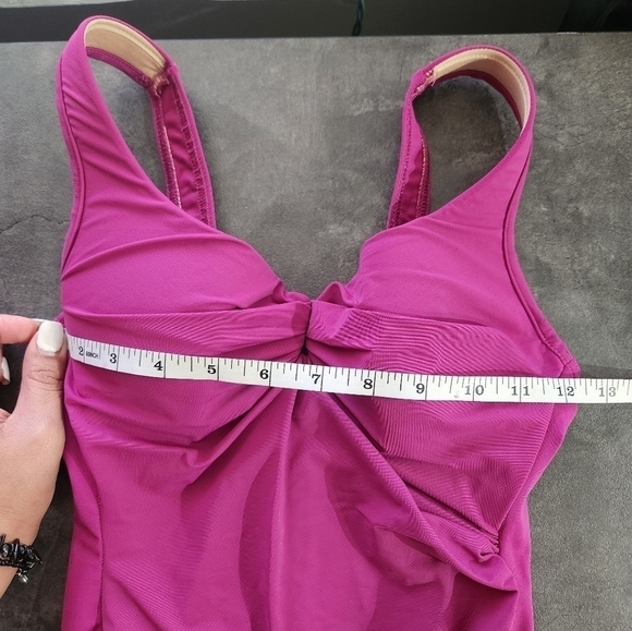 Lands End One Piece Swimsuit Size 4 Purple New Without Tags Vacation Pool Beach - Picture 10 of 12